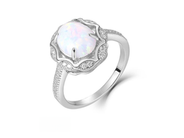 Casablanca Antique Opal Sterling Silver Ring