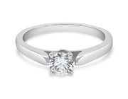 .40CT Round Natural Diamond 14KT White Gold Solitaire Engagement Ring