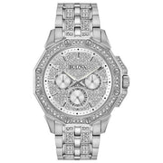 Bulova Men's Octava Silver Crystal Stainless Steel Watch