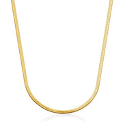 Steelx Stainless Steel 3.8mm Yellow Gold Tone Herringbone Chain Necklace