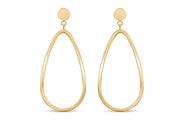 10kt Yellow Gold Teardrop Dangle Earrings