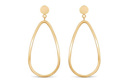 10kt Yellow Gold Teardrop Dangle Earrings