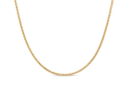 10KT Yellow Gold 18 Inch Adjustable Wheat Chain