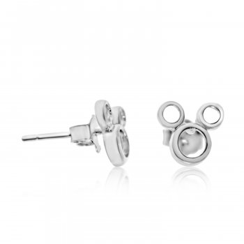 Sterling Silver Mickey Mouse Stud Earrings