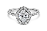 .70CT Lab Grown Oval Diamond White Gold Engagement Ring