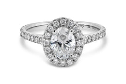 .70CT Lab Grown Oval Diamond White Gold Engagement Ring