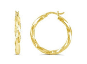 10KT Yellow Gold Twist Hoop Earrings