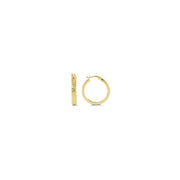 10KT Yellow Gold Diamond Cut Earrings