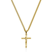 Steelx Stainless Steel Crucifix Gold Cross Necklace