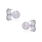 Casablanca Sterling Silver 6mm Mix Ball Stud Earrings