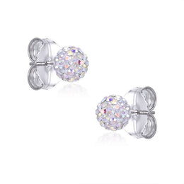 Casablanca Sterling Silver 6mm Mix Ball Stud Earrings