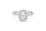 .50CT White Gold Natural Diamond Oval Engagement Ring