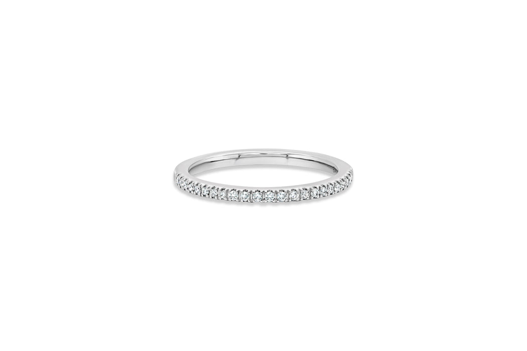 14KT White Gold Diamond Wedding Band