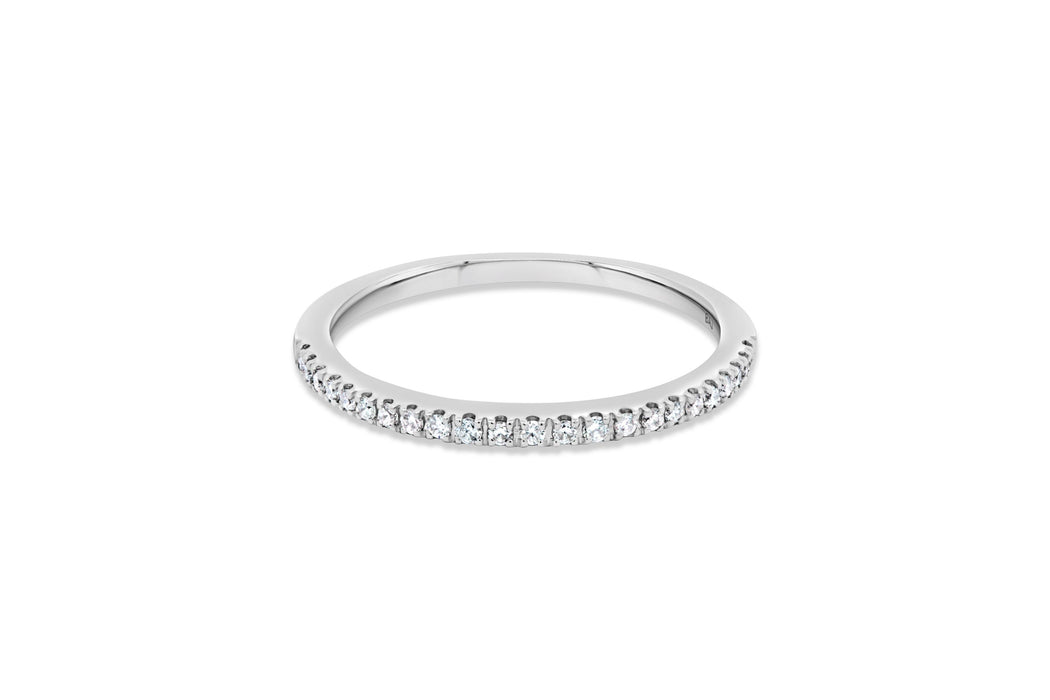 14KT White Gold Natural Diamond Wedding Band