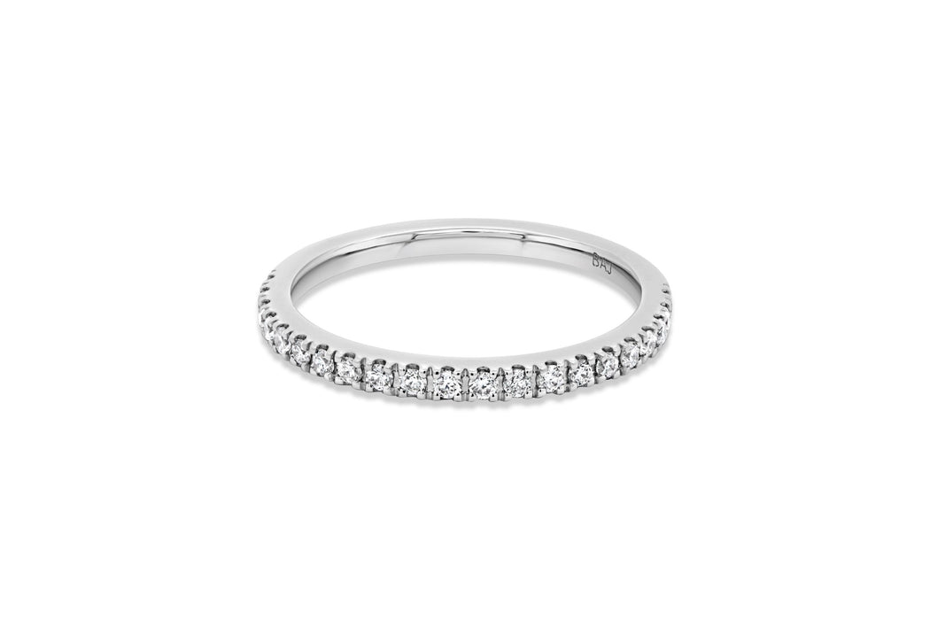 14KT White Gold Diamond Wedding Band