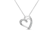 .07CT Diamond Heart Necklace: White Gold
