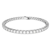 Swarovski Matrix Silver Tone Rhodium Plated Tennis Bracelet