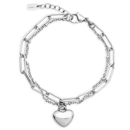 Steelx Stainless Steel Fancy Heart Bracelet