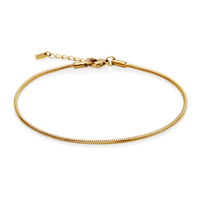 Steelx Gold Plated Snake Anklet