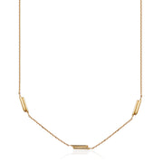 Steelx Gold Tone Bar Link Necklace
