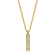 Steelx Gold Tone & Crystal Necklace