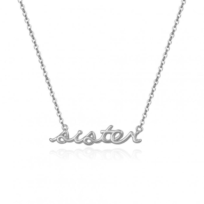 Sterling Silver Sister Necklace