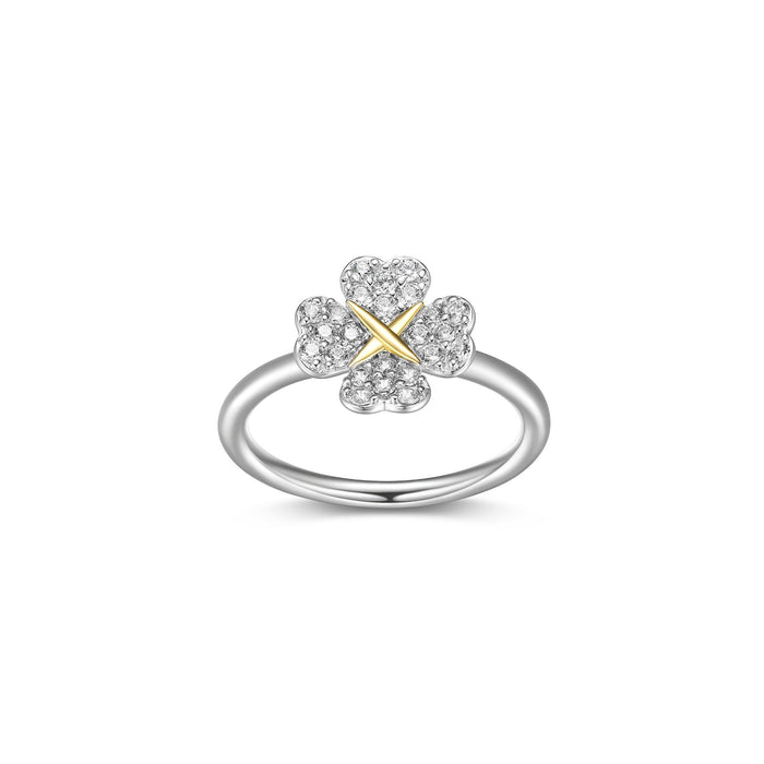 Two Tone Love & Kisses Ring