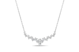 0.50CTW White Gold Tiara Necklace