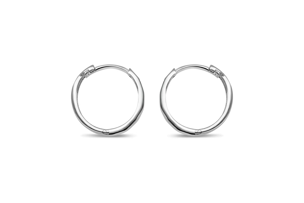 White Gold Stovepipe Earrings
