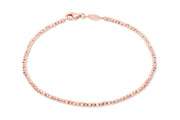 10K Rose Gold Diamond Cut Bracelet