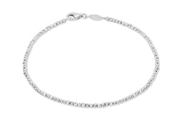10K White Gold Diamond Cut Bracelet