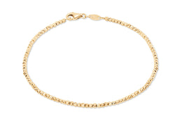 10K Yellow Gold Diamond Cut Bracelet