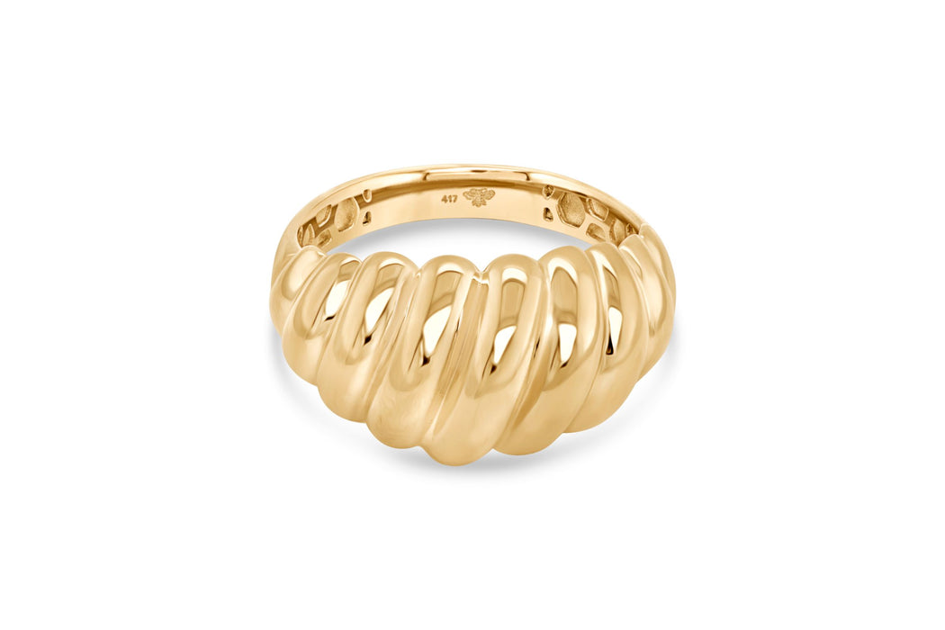 Yellow Gold Croissant Ring