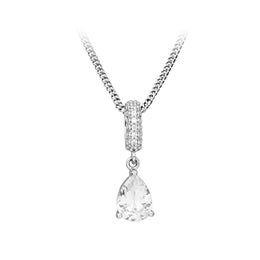 Casablanca Sterling Silver Pear Drop Necklace