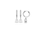 Casablanca Sterling Silver Pear Drop Earrings