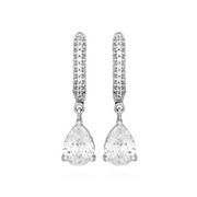 Casablanca Sterling Silver Pear Drop Earrings