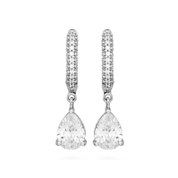 Casablanca Sterling Silver Pear Drop Earrings