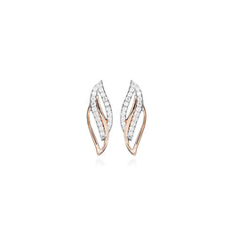 Casablanca Eternal Flame Sterling Silver Stud Earrings