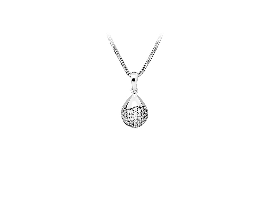 Casablanca Crystal Ball Drop Necklace