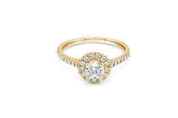 0.95C.T.W Lab Grown Engagement Ring: Yellow Gold