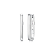 Elle Parallel Sterling Silver Hoop Earrings