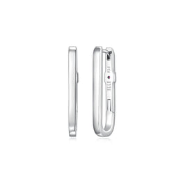 Elle Parallel Sterling Silver Hoop Earrings