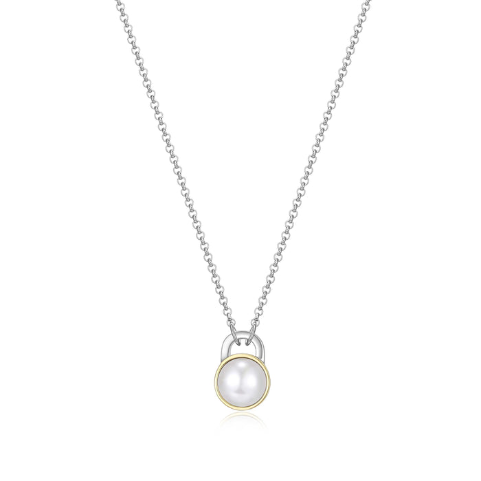 Elle Parallel Two Tone Pearl Necklace