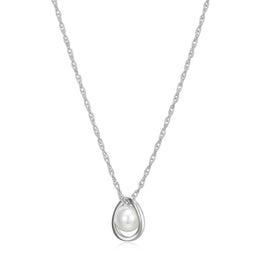 Elle Sterling Silver Luna Pearl Necklace
