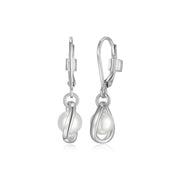 Elle Luna Pearl Sterling Silver Drop Earrings