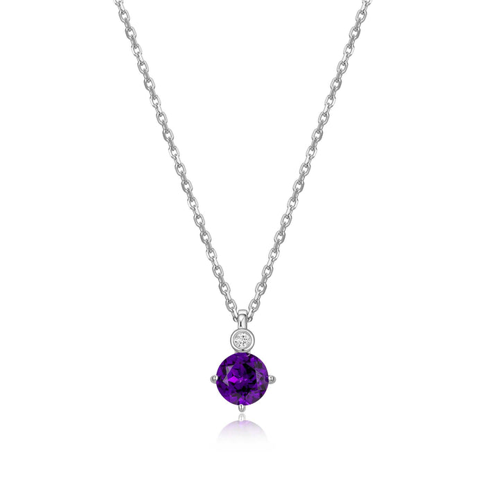 Elle Lab Grown Diamond Necklace: Amethyst