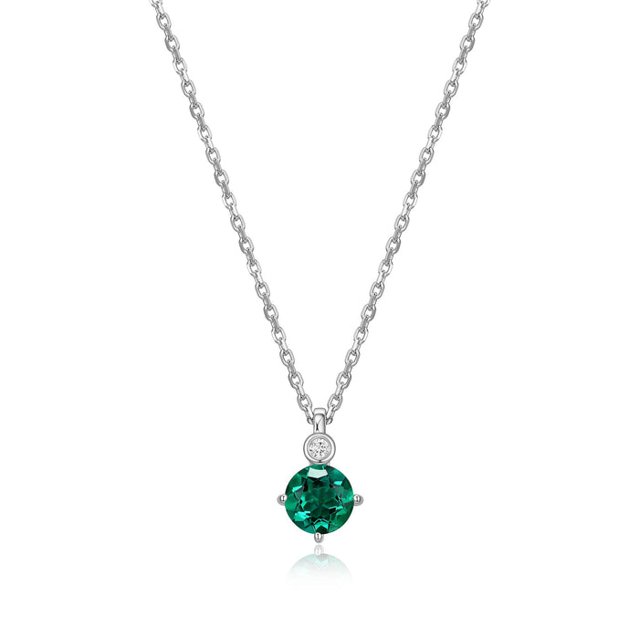 Elle Lab Grown Diamond Necklace: Emerald