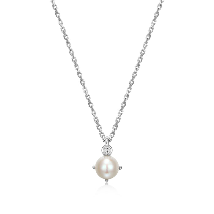 Elle Lab Grown Diamond Necklace: Pearl