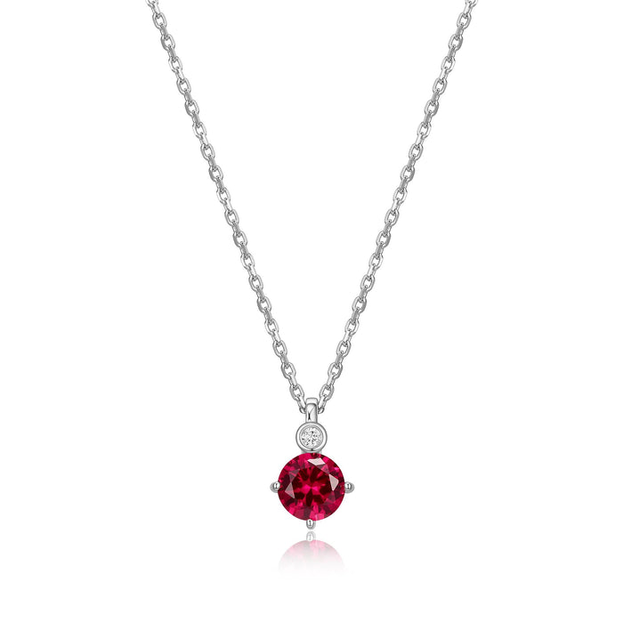 Elle Lab Grown Diamond Necklace: Ruby