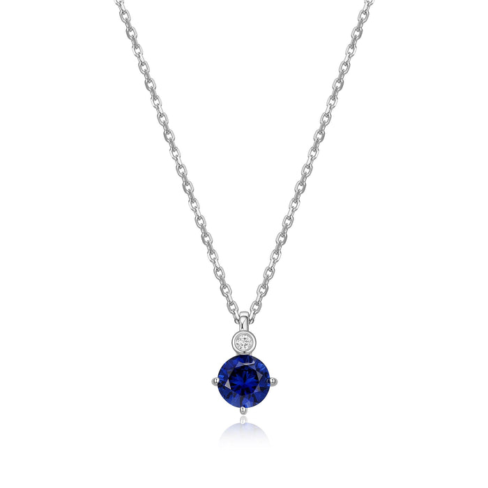 Elle Lab Grown Diamond Necklace: Sapphire
